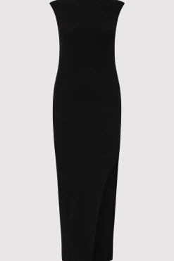 Knitwear*St. Agni Cut Away Knit Dress - Black