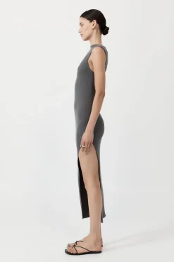 Dresses*St. Agni Cut Away Knit Dress - Stone Grey