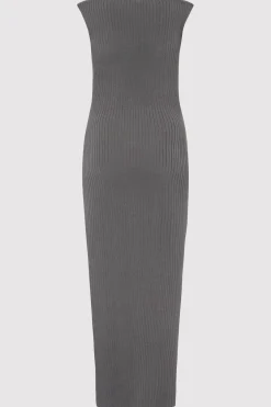 Dresses*St. Agni Cut Away Knit Dress - Stone Grey
