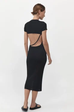 Dresses*St. Agni Cut Out Knit Dress - Black