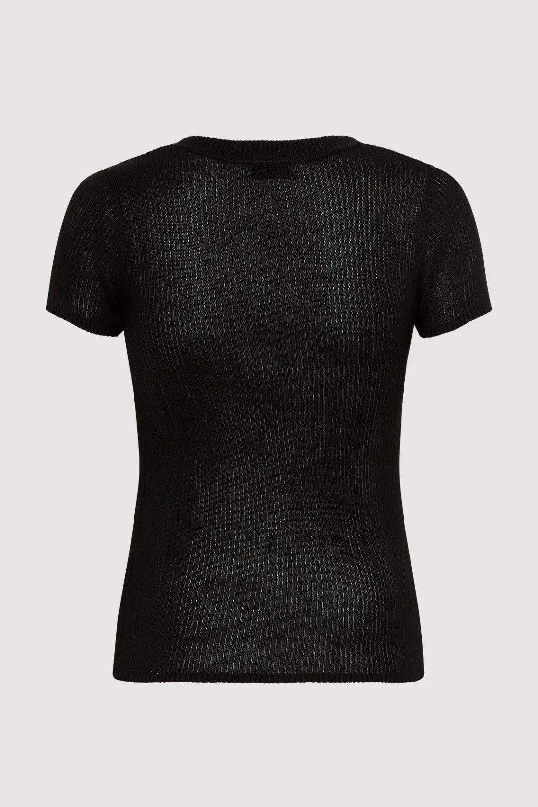 Tops*St. Agni Cut Out Knit Tee - Black