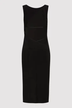 Tailoring*St. Agni Cut Out Midi Dress - Black
