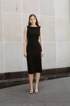 Dresses*St. Agni Cut Out Midi Dress - Black