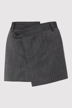 Tailoring*St. Agni Deconstructed Mini Skirt - Stone Blue Stripe