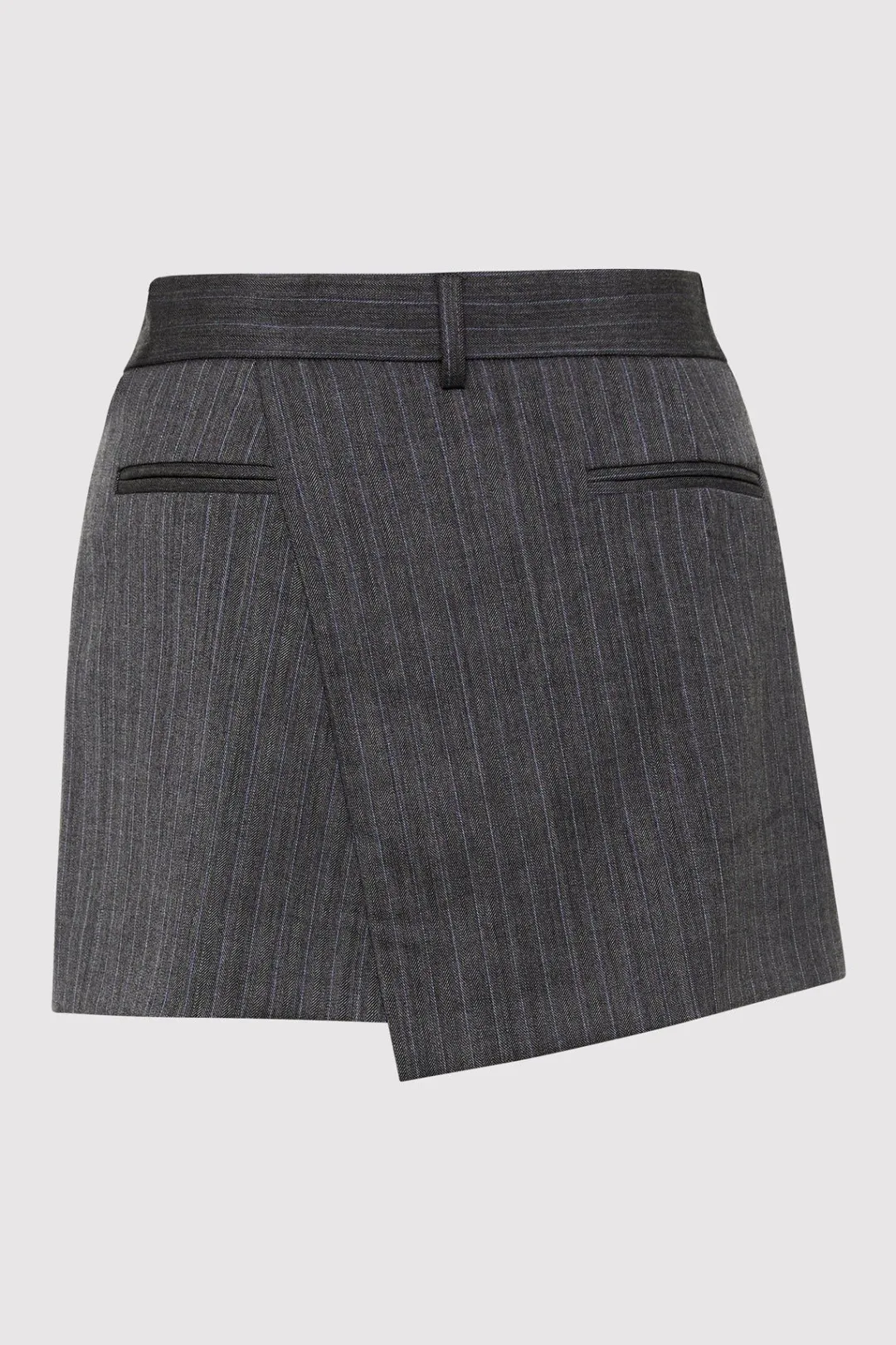 Tailoring*St. Agni Deconstructed Mini Skirt - Stone Blue Stripe