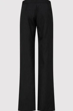 Tailoring*St. Agni Deconstructed Pinstripe Trousers - Black