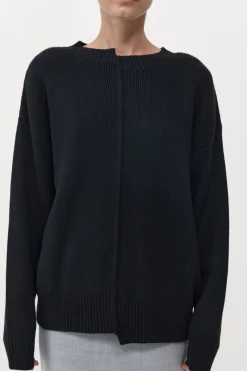 Knitwear*St. Agni Deconstructed Pullover - Black