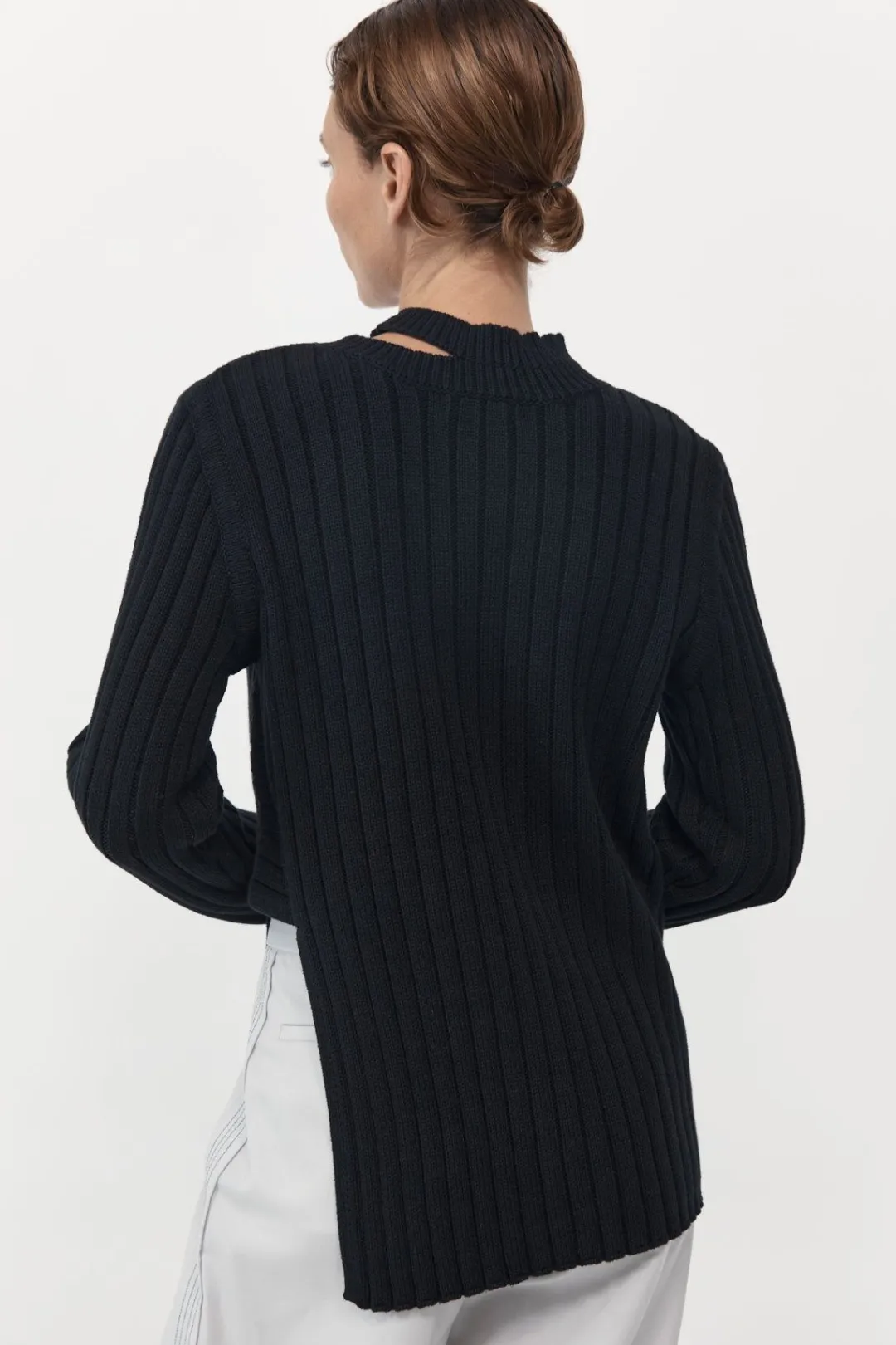 Jumpers*St. Agni Deconstructed Rib Knit Jumper - Black
