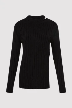 Jumpers*St. Agni Deconstructed Rib Knit Jumper - Black
