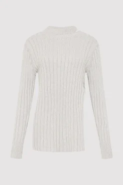 Jumpers*St. Agni Deconstructed Rib Knit Jumper - Soft Grey