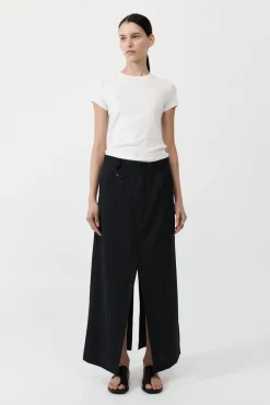 Tailoring*St. Agni Deconstructed Waist Maxi Skirt - Black