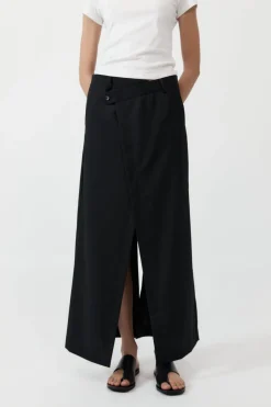 Tailoring*St. Agni Deconstructed Waist Maxi Skirt - Black
