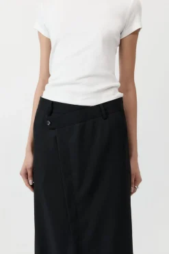 Tailoring*St. Agni Deconstructed Waist Maxi Skirt - Black
