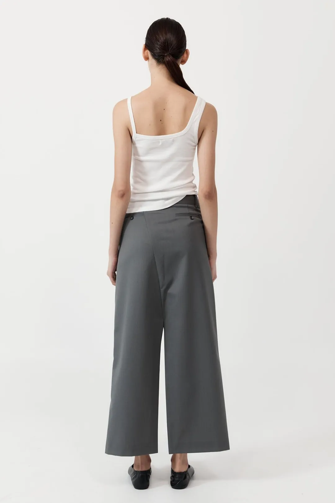 Skirts*St. Agni Deconstructed Waist Maxi Skirt - Pewter Grey