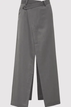 Skirts*St. Agni Deconstructed Waist Maxi Skirt - Pewter Grey