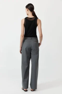Unisex*St. Agni Deconstructed Waist Pants - Pewter Grey