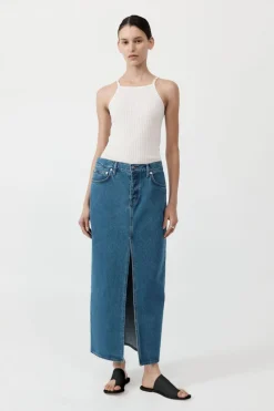 Skirts*St. Agni Denim Maxi Skirt - Denim Blue