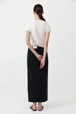 Skirts*St. Agni Denim Maxi Skirt - Washed Black