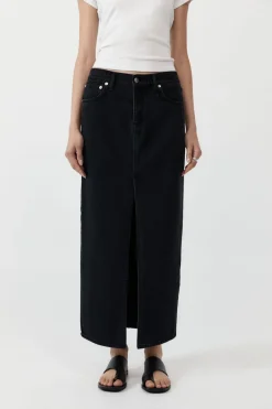 Skirts*St. Agni Denim Maxi Skirt - Washed Black