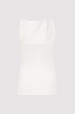 Knitwear*St. Agni Double Layer Knit Singlet - White