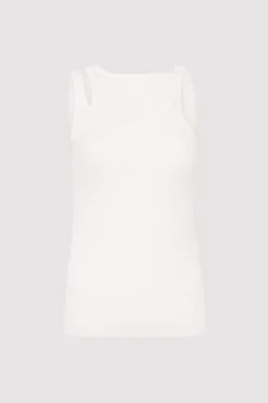 Singlets*St. Agni Double Layer Knit Singlet - White