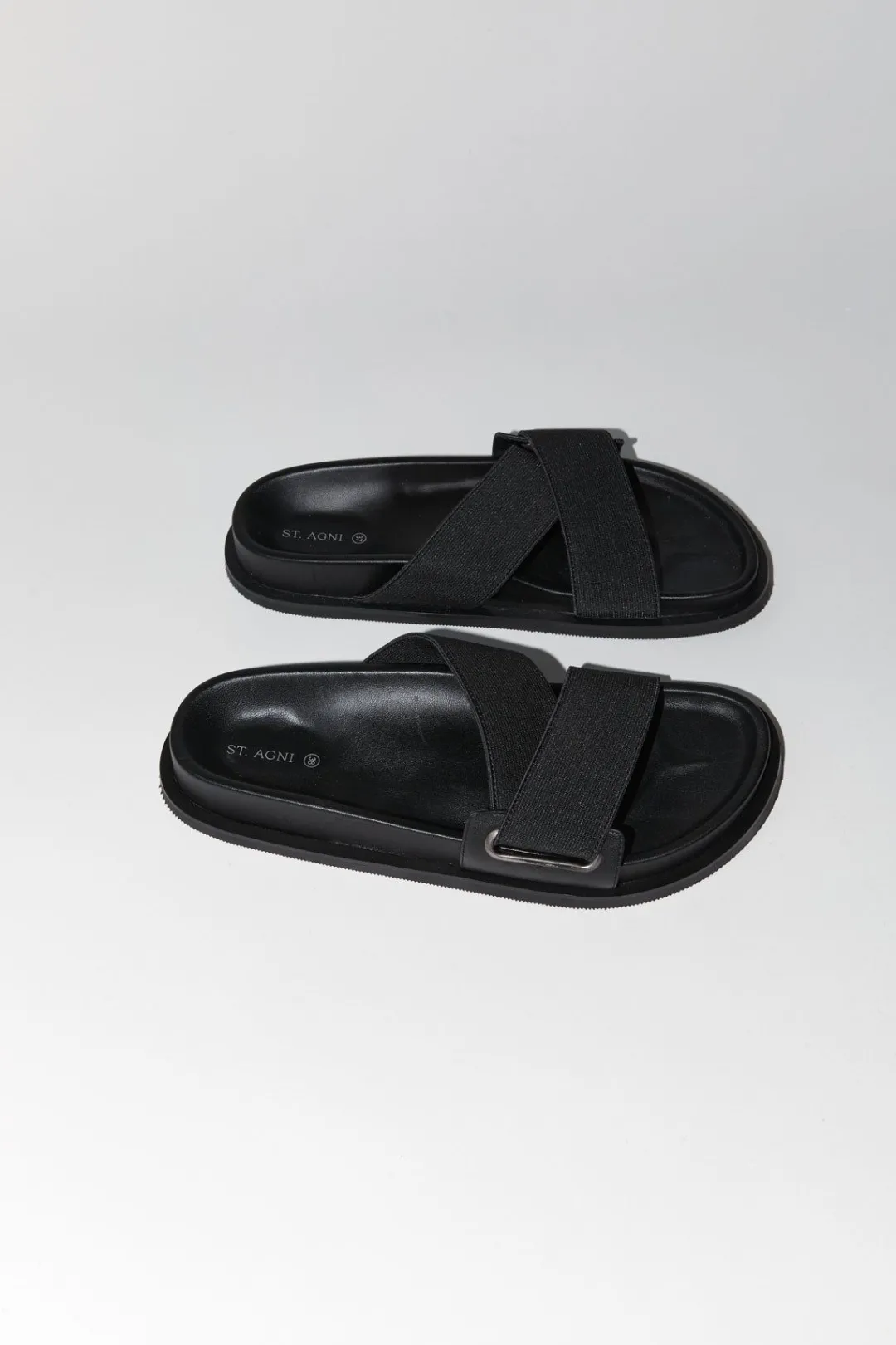 Slides*St. Agni Everyday Stretch Slide - Black