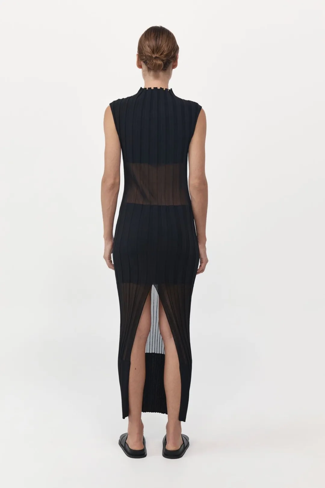 Dresses*St. Agni Fine Pleat Knit Dress - Black