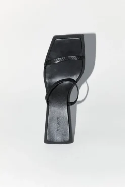 Heels*St. Agni Fine Strap Heel - Black