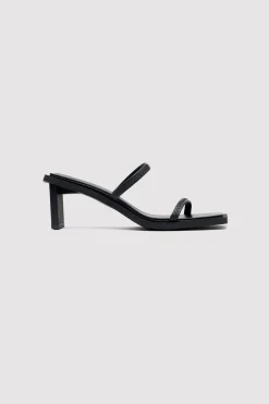 Heels*St. Agni Fine Strap Heel - Black
