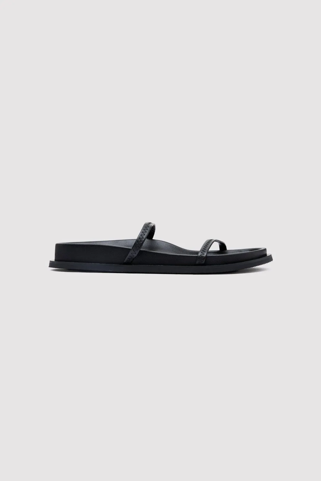 Slides*St. Agni Fine Strap Slide - Black