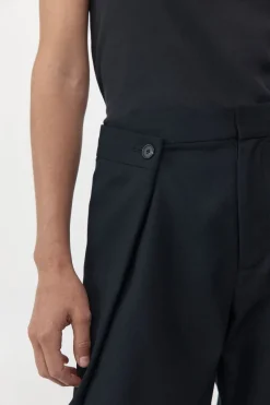 Pants*St. Agni Fold Detail Trousers - Black