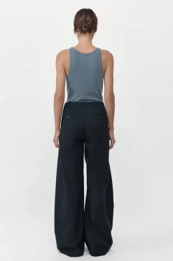 Pants*St. Agni Fold Detail Trousers - Black