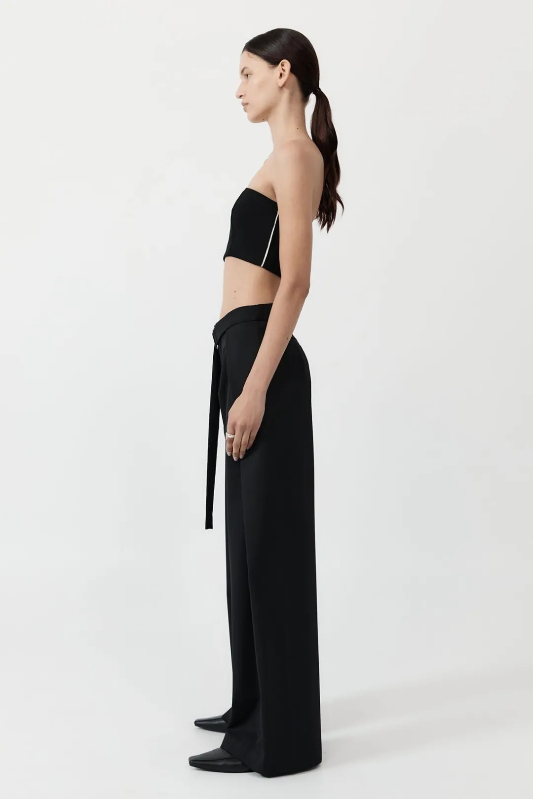 Pants*St. Agni Fold Trousers - Black