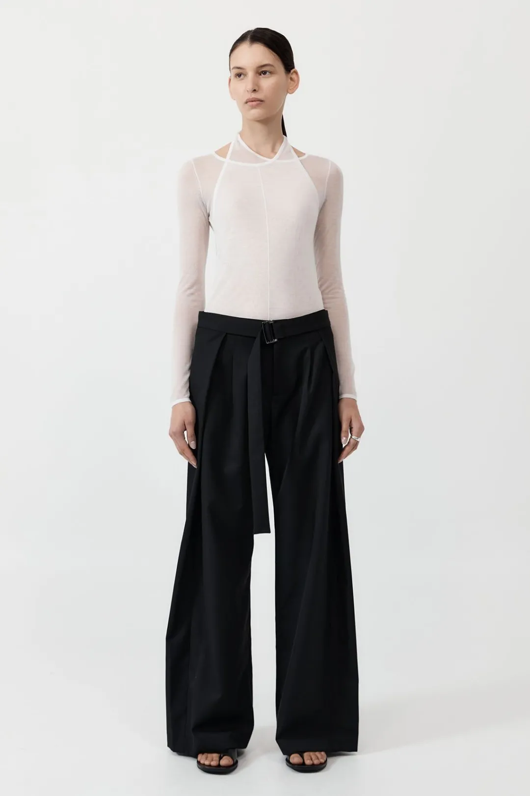 Pants*St. Agni Fold Trousers - Black