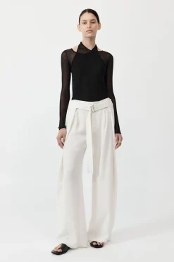 Pants*St. Agni Fold Trousers - Off White