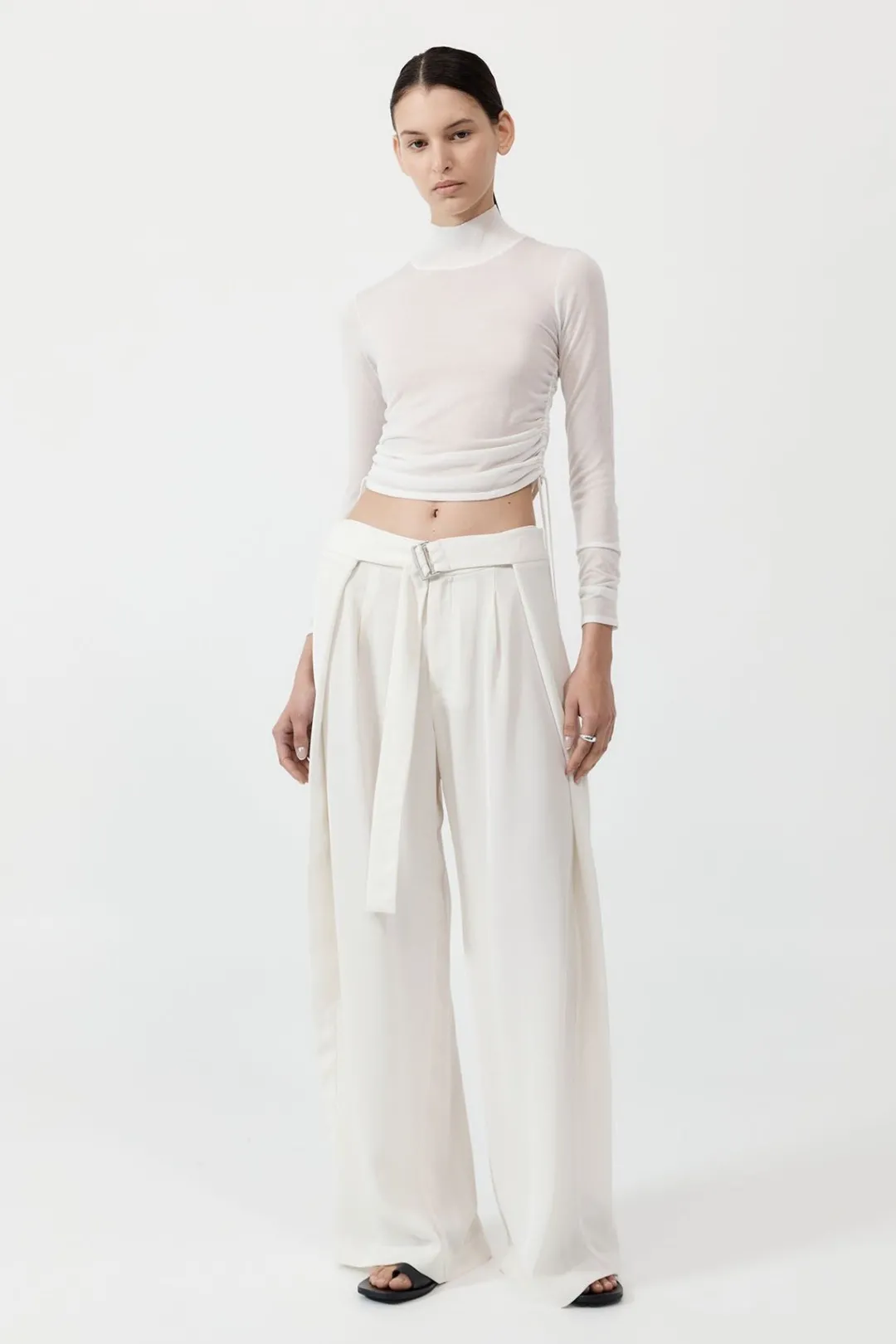 Tailoring*St. Agni Fold Trousers - Off White