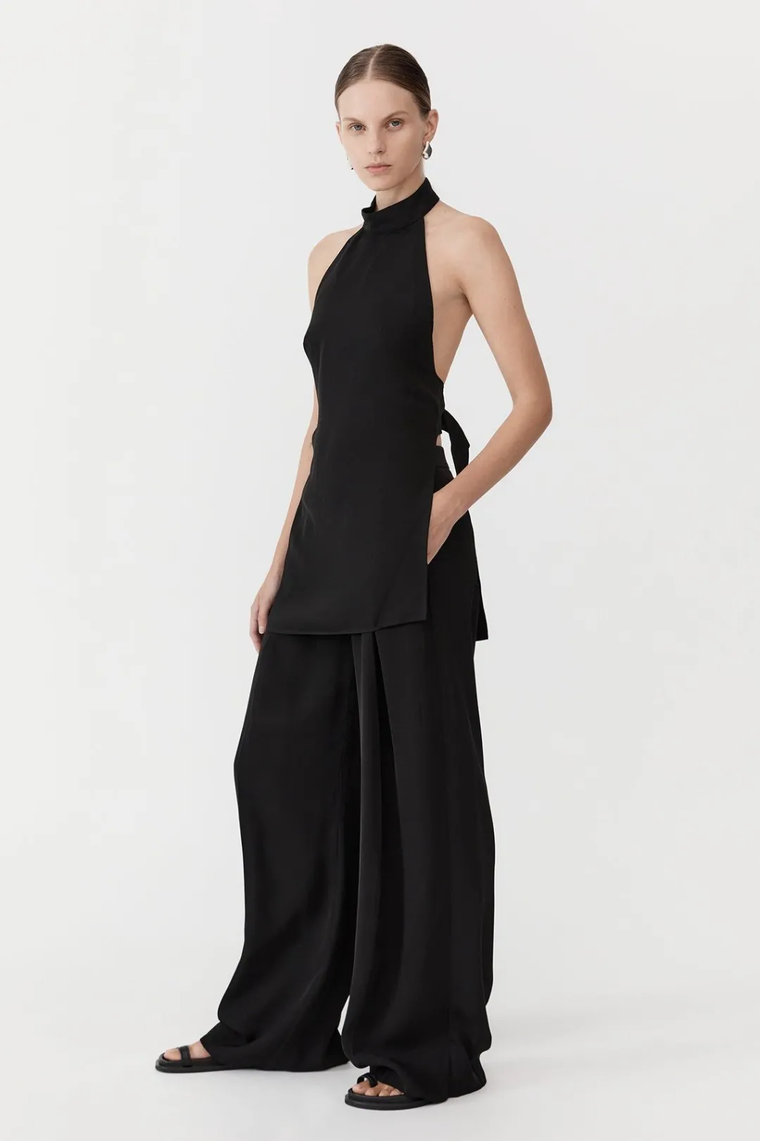 Tops*St. Agni High Neck Tunic - Black