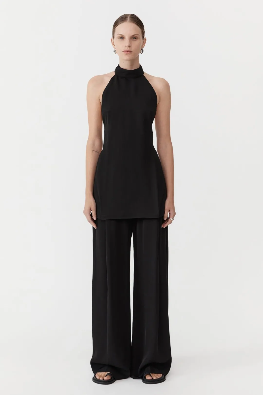 Tops*St. Agni High Neck Tunic - Black