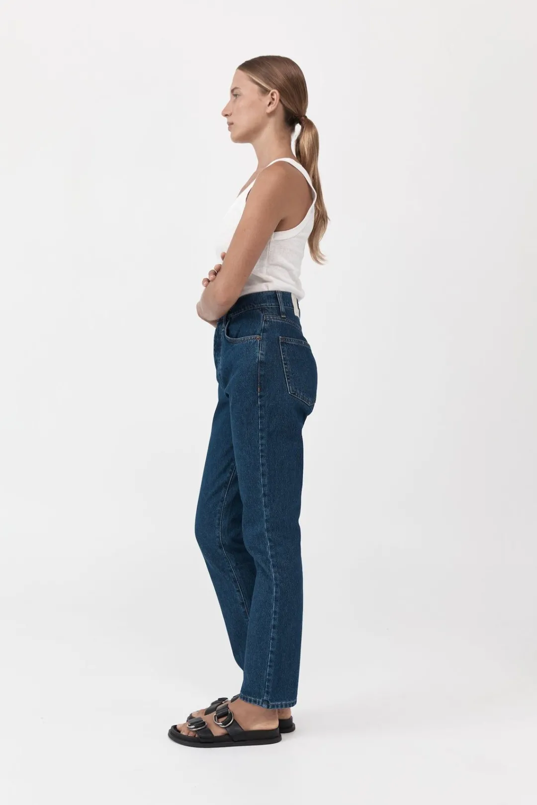 Pants*St. Agni High Waist Crop Straight Jeans - Indigo