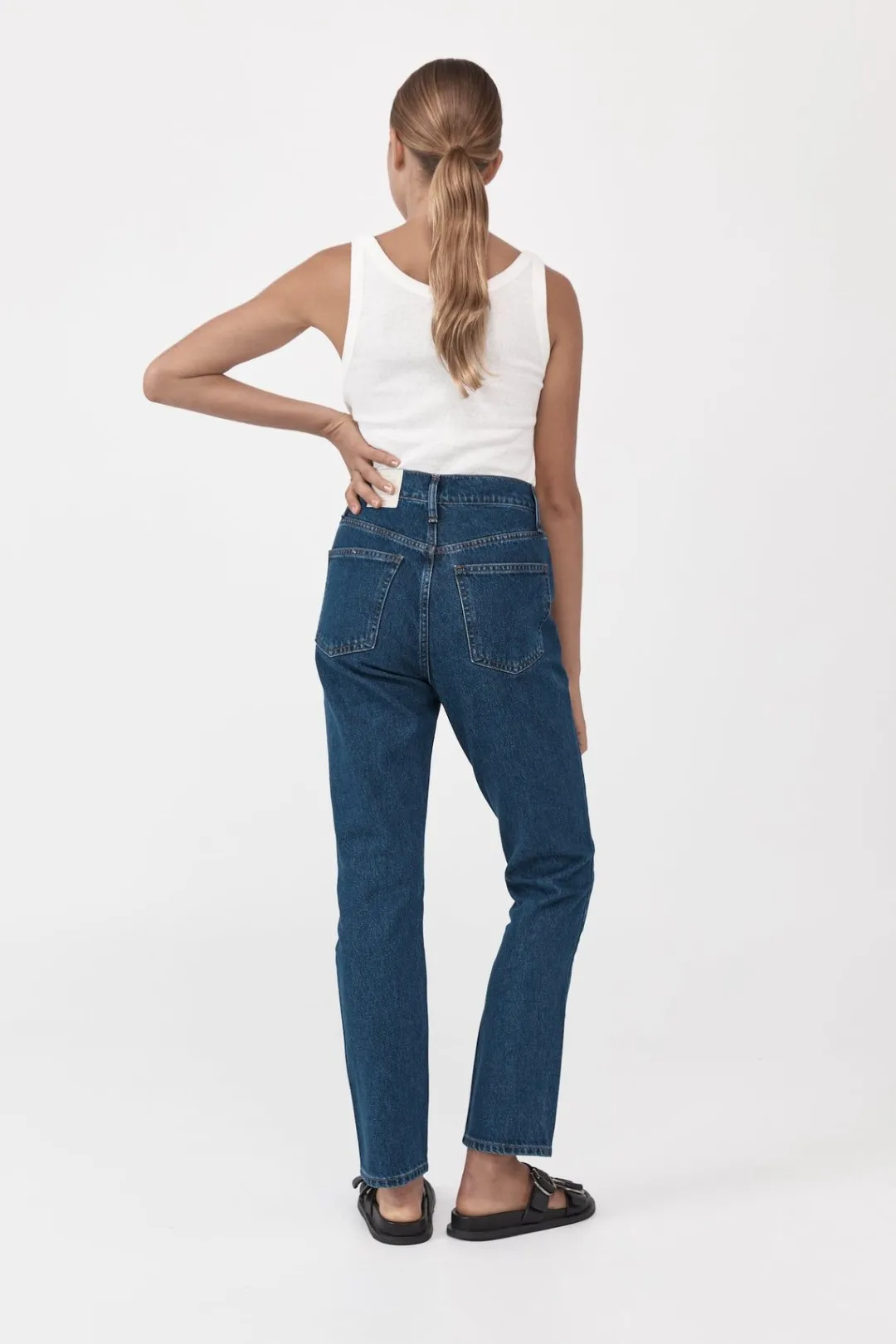 Pants*St. Agni High Waist Crop Straight Jeans - Indigo