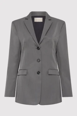Jackets*St. Agni Homme Belted Blazer - Pewter Grey