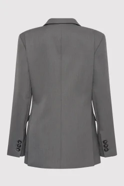 Jackets*St. Agni Homme Belted Blazer - Pewter Grey