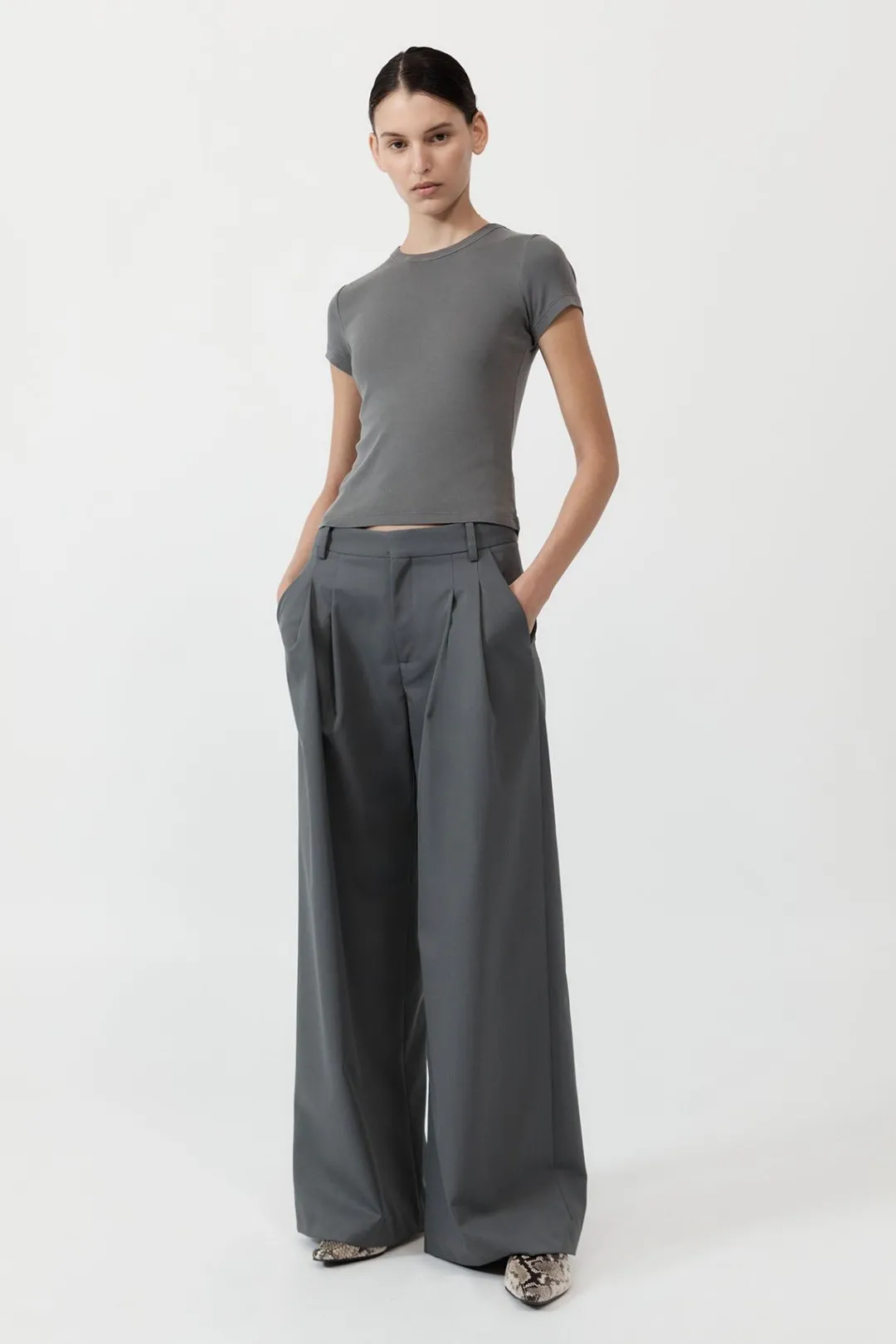 Tailoring*St. Agni Homme Pleat Pants - Pewter Grey