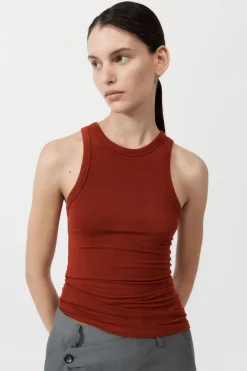 Tops*St. Agni Jersey Tank - Rouge