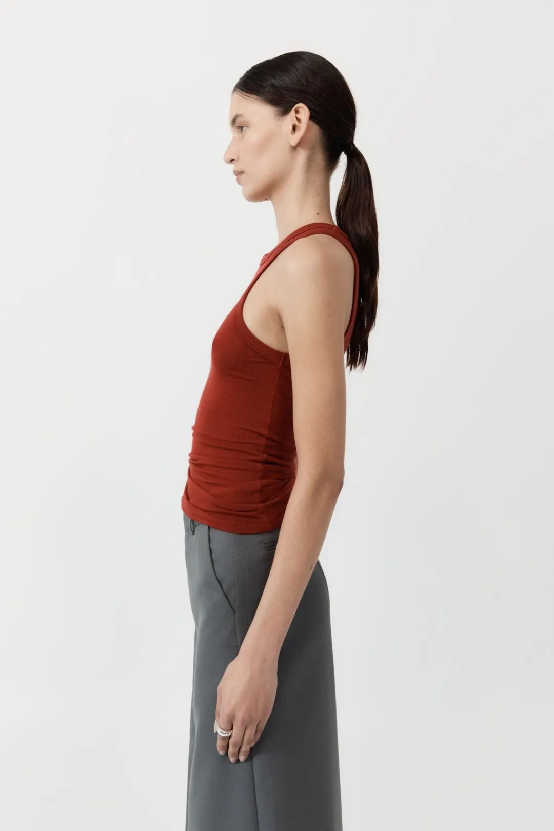 Tops*St. Agni Jersey Tank - Rouge