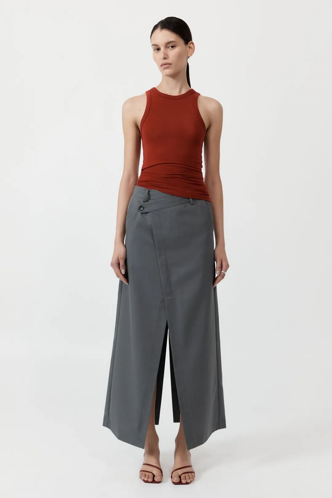 Basics*St. Agni Jersey Tank - Rouge