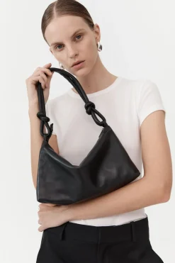 Bags*St. Agni Knotted Baguette Bag - Black