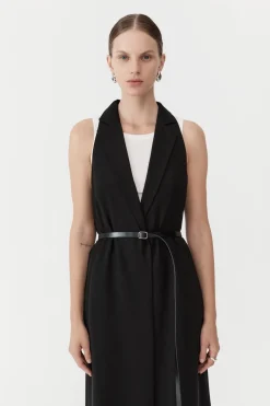 Jackets*St. Agni Layered Summer Trench - Black