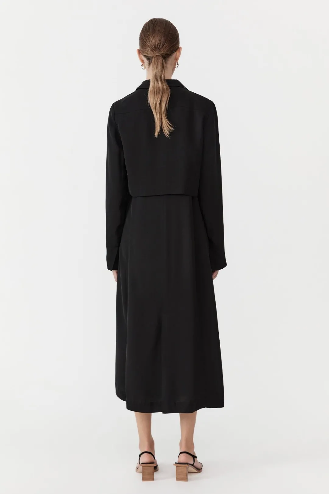 Jackets*St. Agni Layered Summer Trench - Black
