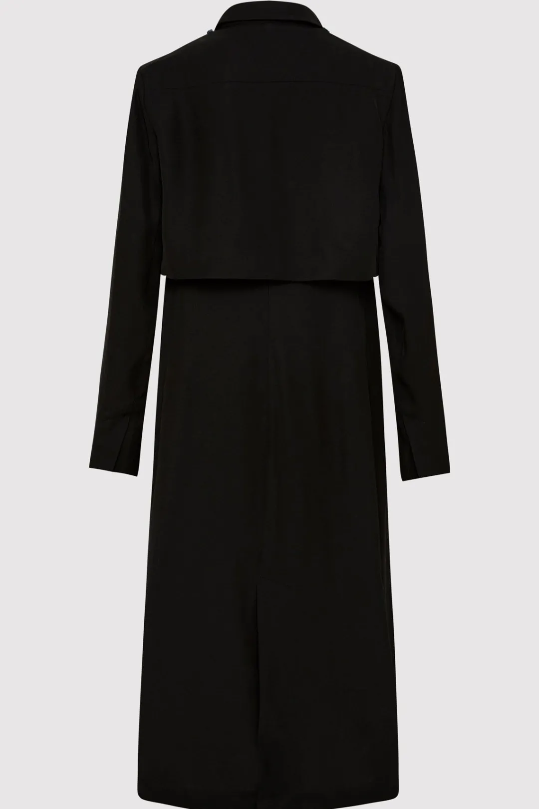 Jackets*St. Agni Layered Summer Trench - Black